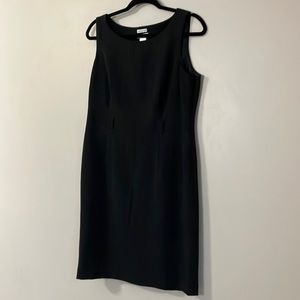 LIZ & Co dress LBD Sleeveless Black sheath round neck vintage Y2K